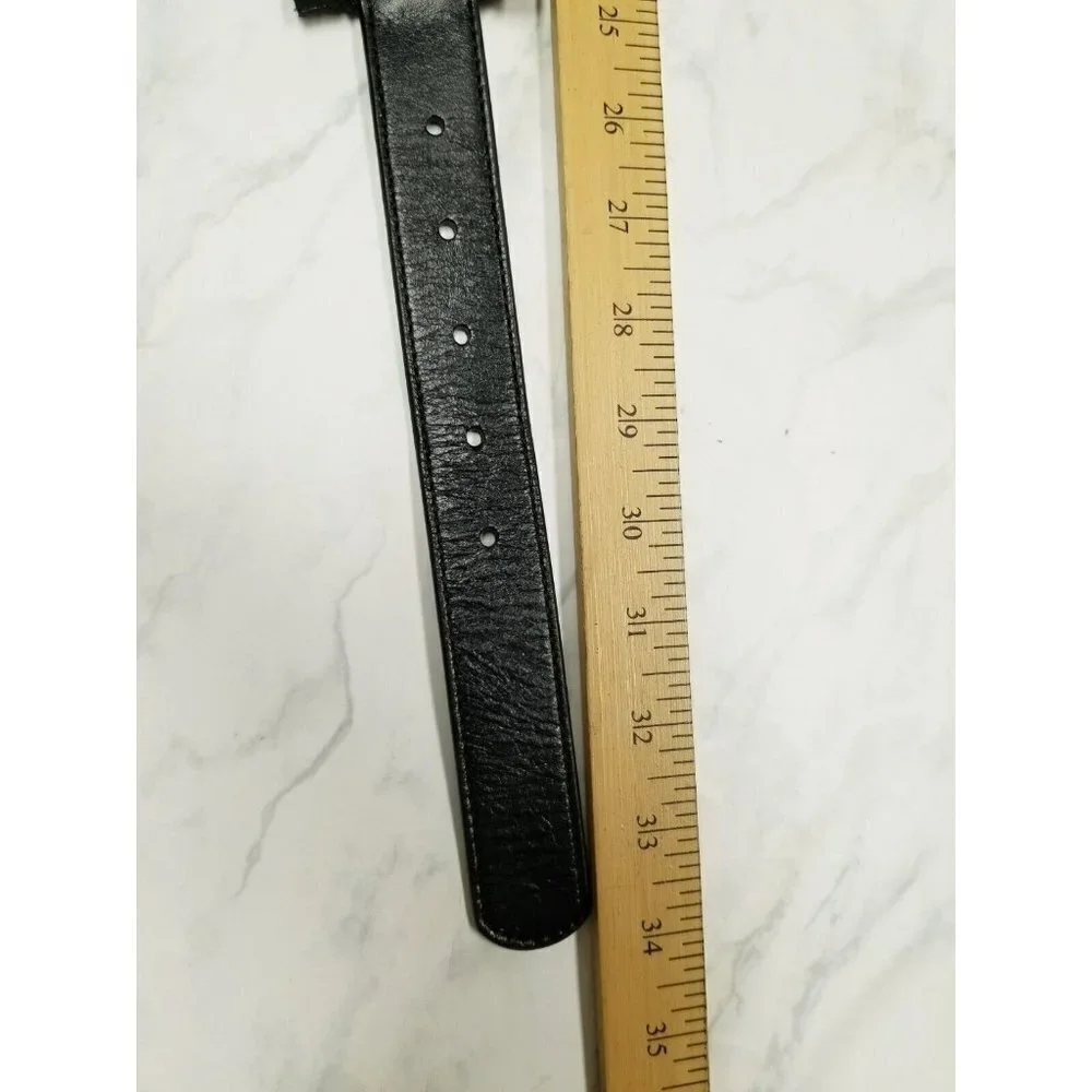 Hobo International  Black Leather Belt‎ ruffles size Medium - Picture 13 of 16